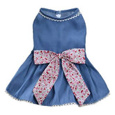 KUTKUT Cute Pet Dress Dog Dress with Lovely Floral Bow Pet Apparel Dog Clothes for Small Dogs & Cats | Puppy Summer Dress Birthday Pet Apparel Dress - kutkutstyle